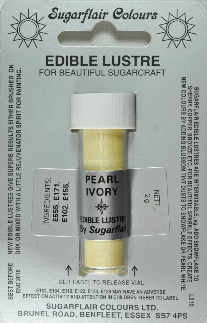 Sugarflair Edible Lustre Colour Pearl Ivory image 0